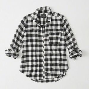 Abercrombie and Fitch Black and White Flannel